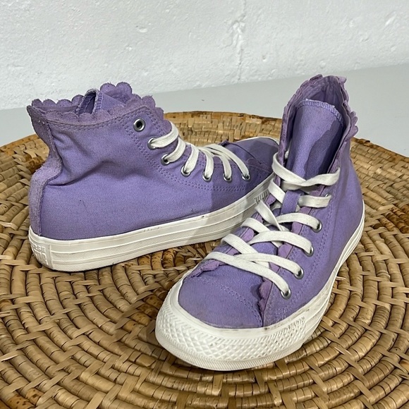 Converse All-Star Hi-Top Scalloped Sneakers - Picture 1 of 6